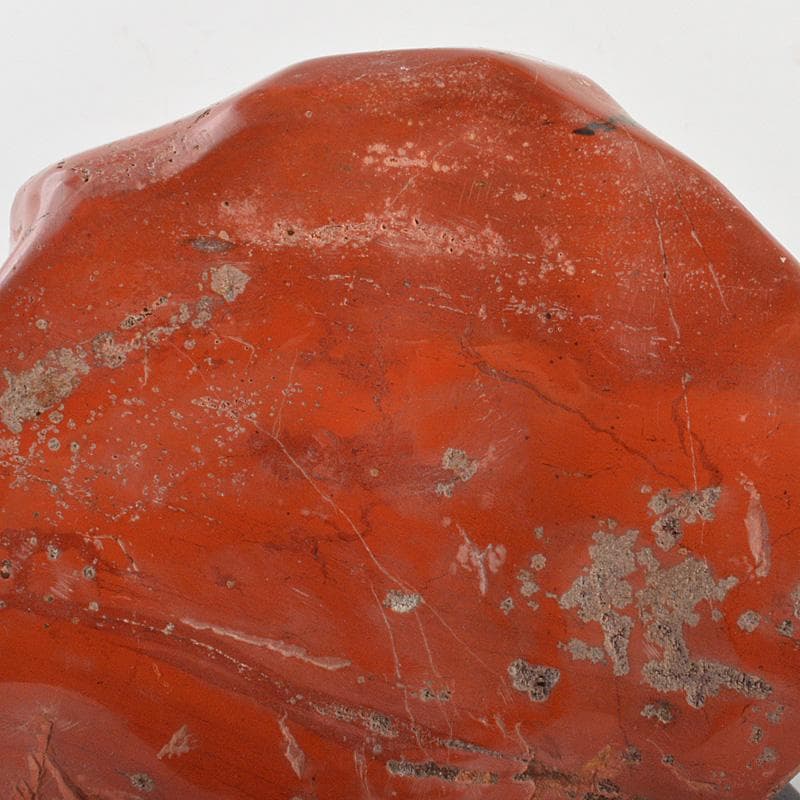 天然石　鑑賞石　佐渡赤玉石　赤石　置物　重さ約2.5㎏　唐木台付　C　R6924