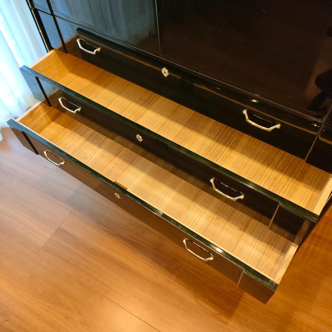 〈希少〉フランスミラー　キャビネット　箪笥　着物箪笥　房飾り　観音開き