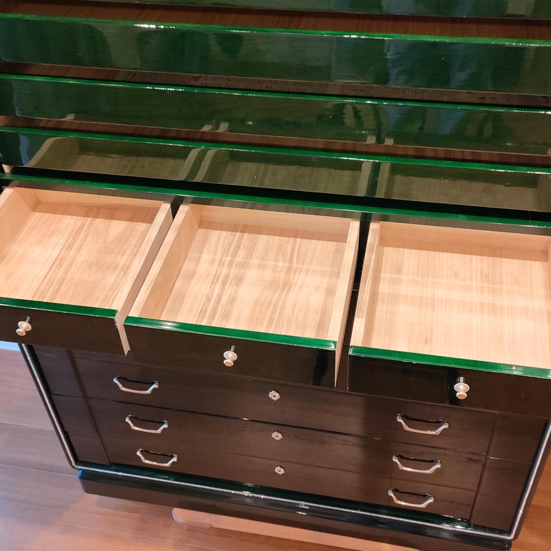 〈希少〉フランスミラー　キャビネット　箪笥　着物箪笥　房飾り　観音開き