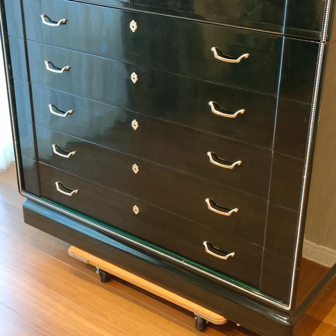 〈希少〉フランスミラー　キャビネット　箪笥　着物箪笥　房飾り　観音開き