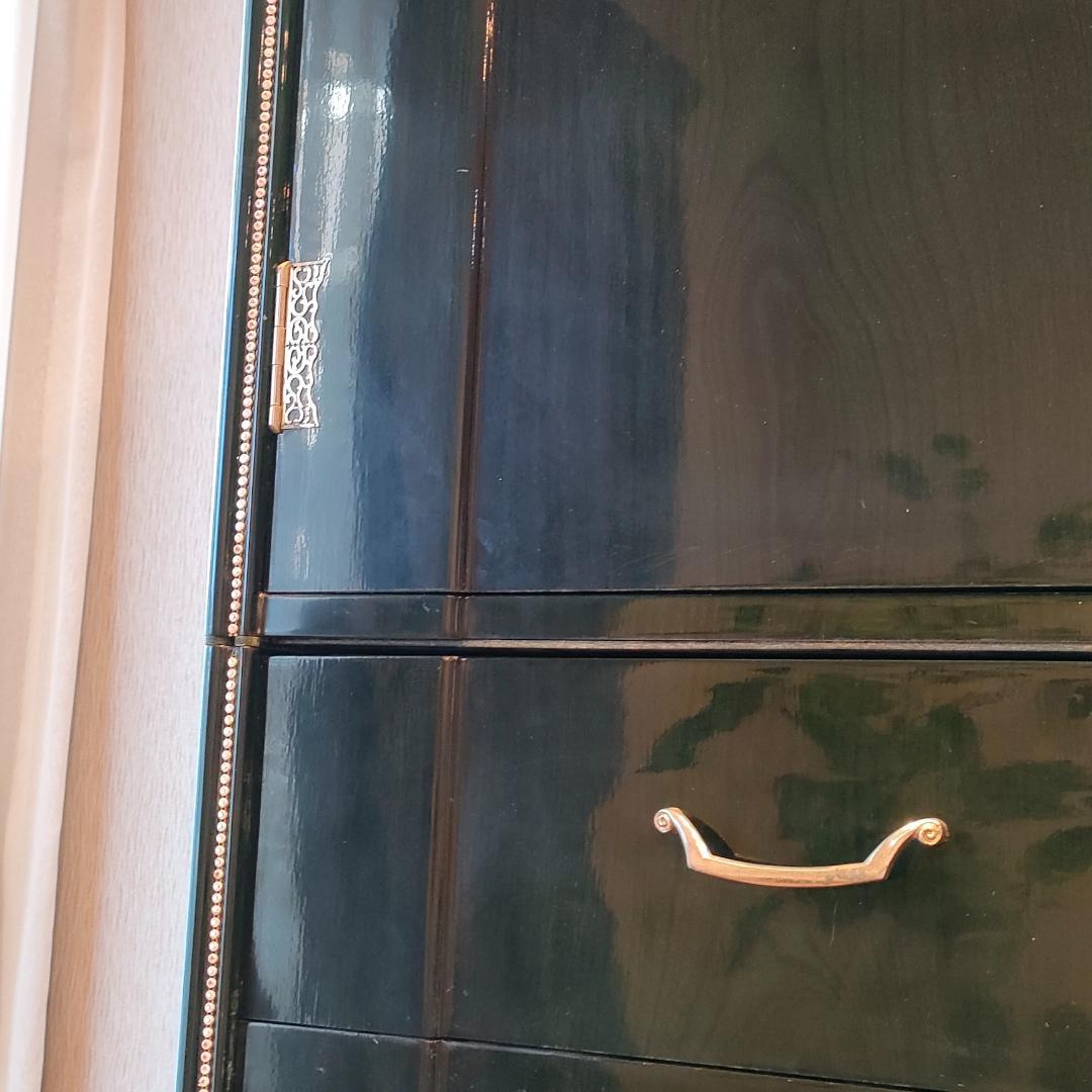 〈希少〉フランスミラー　キャビネット　箪笥　着物箪笥　房飾り　観音開き