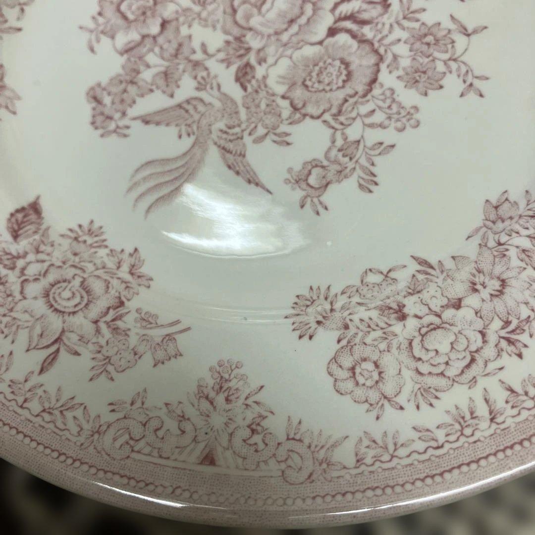 英国バーレイ社 ピンクアジアティックフェザンツ プレート 17.5cm 2枚