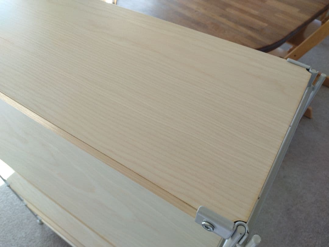 【訳あり】MUJI/無印良品 25cmスチールユニットシェルフ中グレー木製棚5段