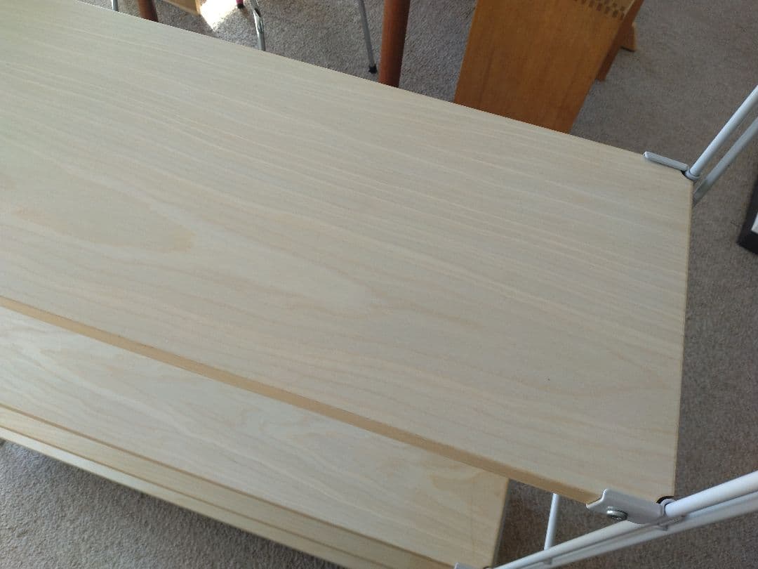 【訳あり】MUJI/無印良品 25cmスチールユニットシェルフ中グレー木製棚5段