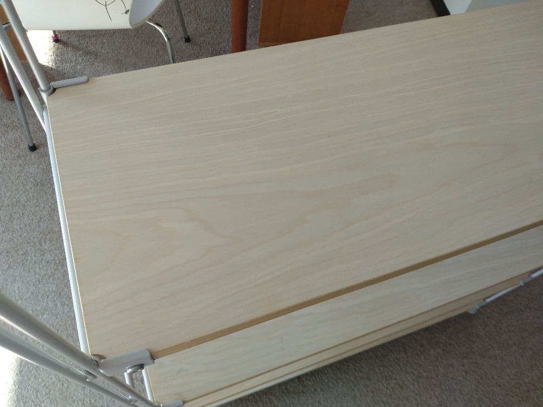 【訳あり】MUJI/無印良品 25cmスチールユニットシェルフ中グレー木製棚5段