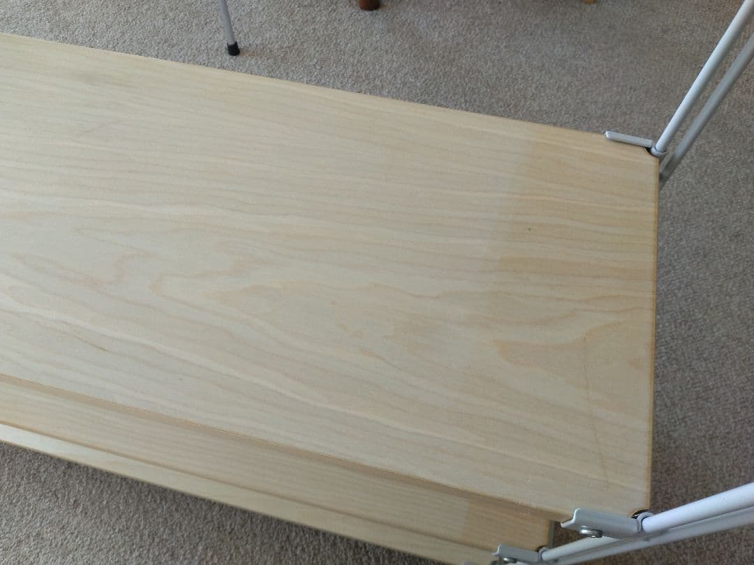 【訳あり】MUJI/無印良品 25cmスチールユニットシェルフ中グレー木製棚5段