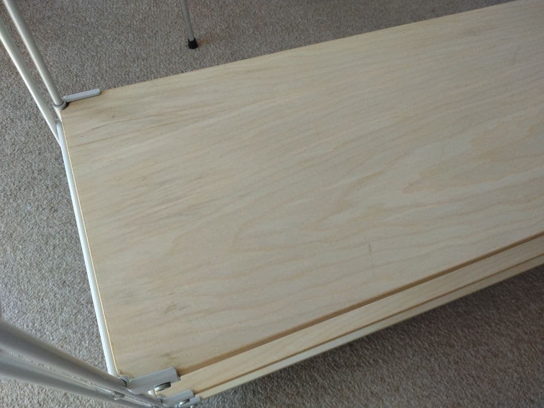 【訳あり】MUJI/無印良品 25cmスチールユニットシェルフ中グレー木製棚5段