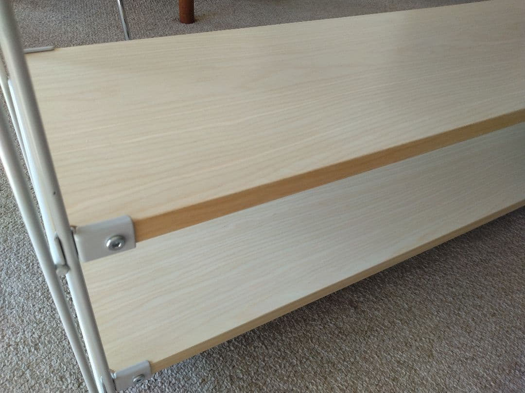 【訳あり】MUJI/無印良品 25cmスチールユニットシェルフ中グレー木製棚5段