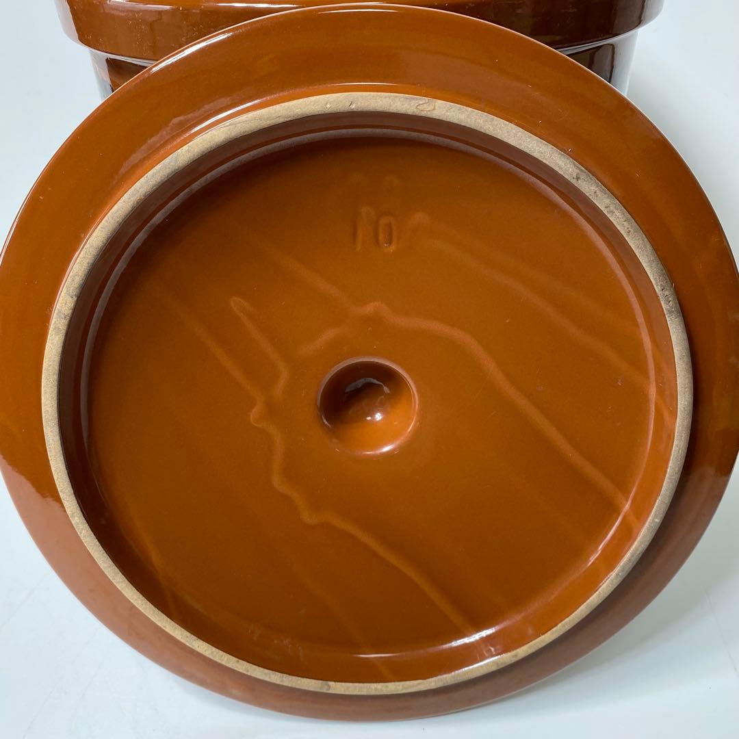【超稀少品・未使用品】　常滑焼 久松窯 切立 蓋付き 10号　漬物桶　梅干し壺