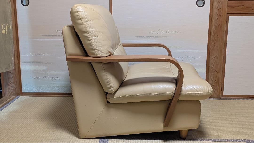 1人掛けソファ　レザー