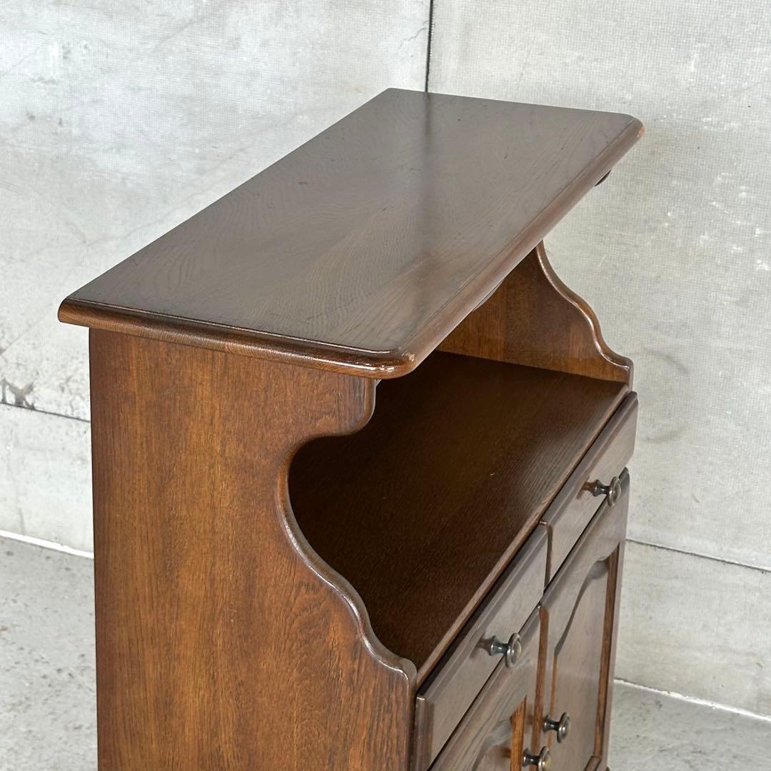 カリモク コロニアル 電話台 FAX台 引き出し2杯 観音扉付き収納ヨークタウン