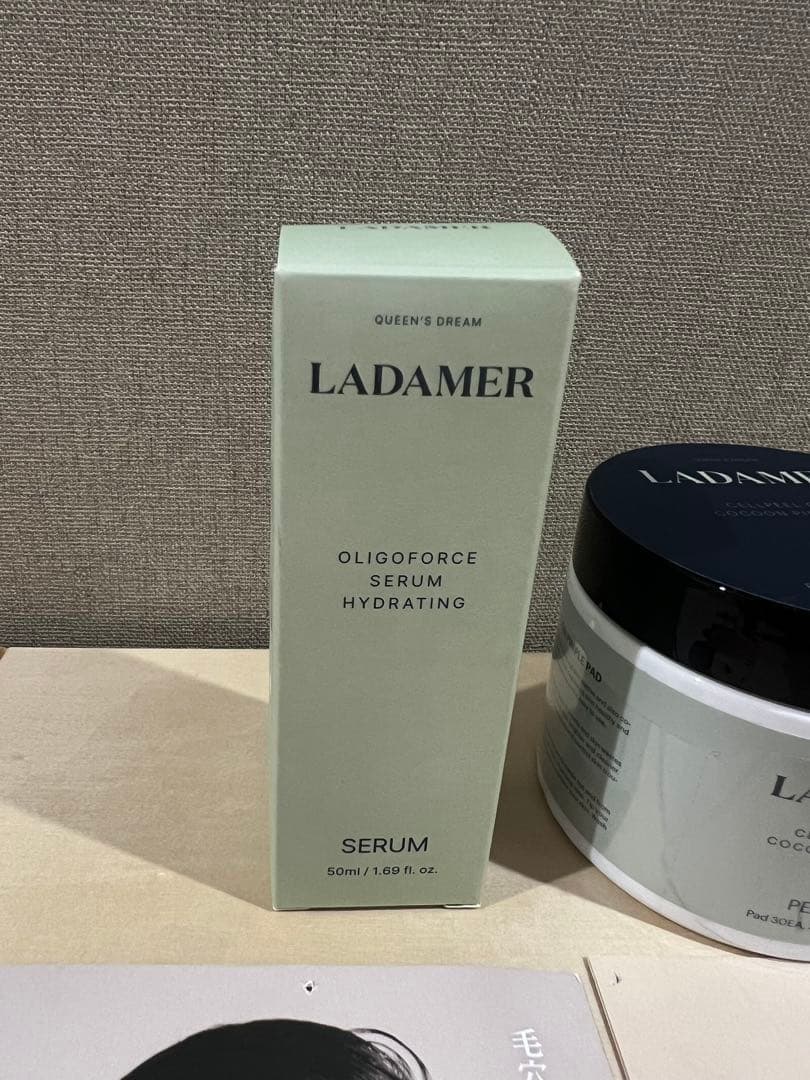 【2回ほど使用】ラダメール ピーリングパッド＋セラム 2点セット／角質ケア・保湿