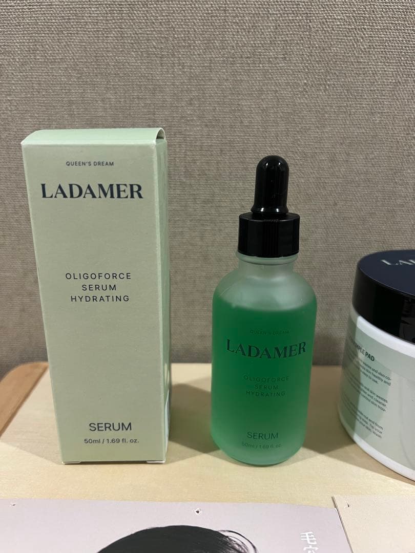 【2回ほど使用】ラダメール ピーリングパッド＋セラム 2点セット／角質ケア・保湿