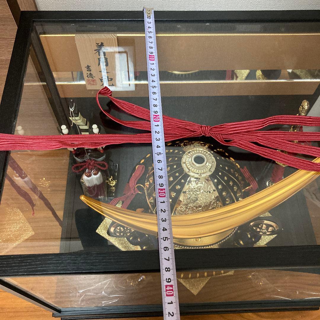 美品　兜 吉徳 ガラスケース入り　五月人形　こどもの日