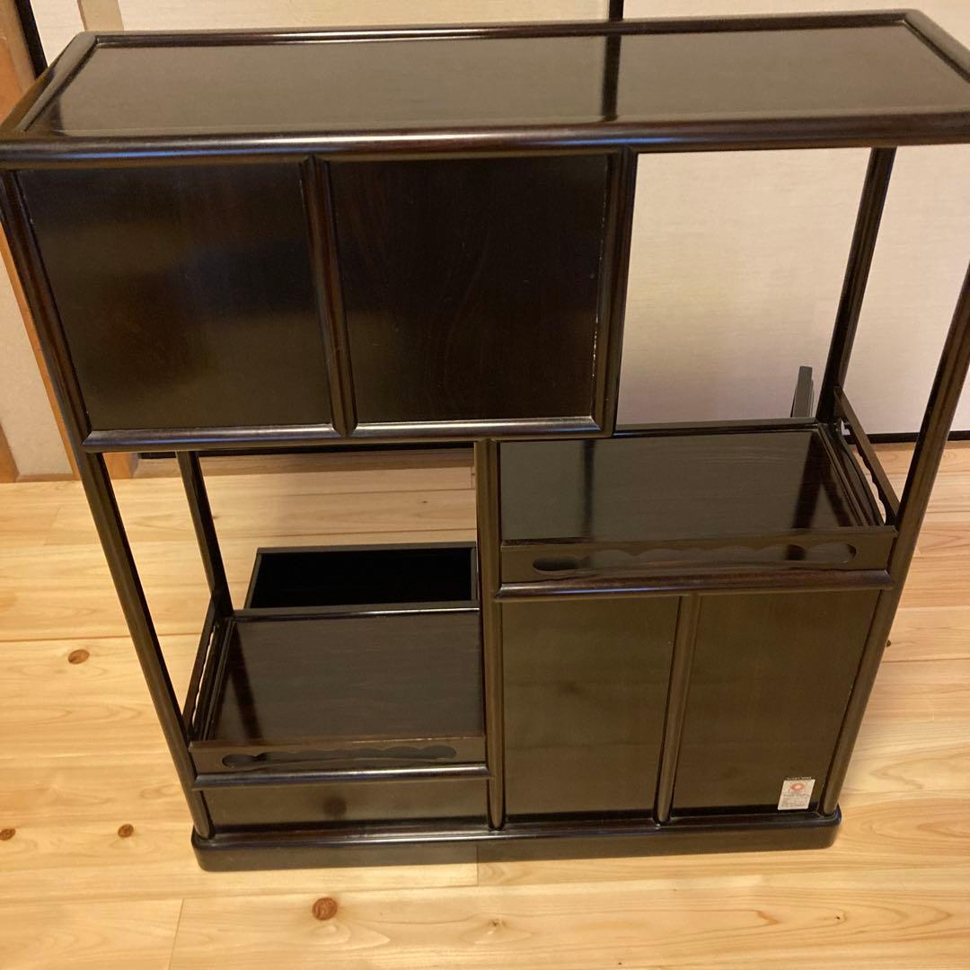 黒檀　飾り棚　レトロ　和室　茶棚