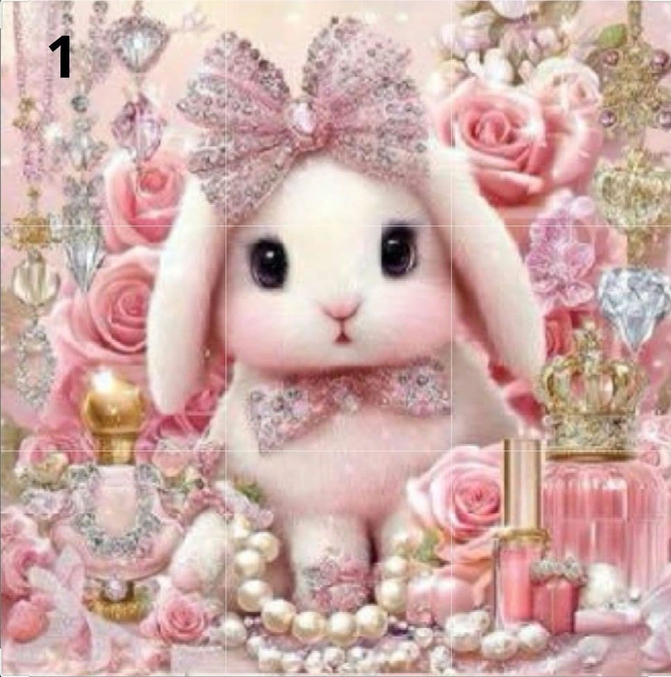 在庫パネル生地ご紹介 ④　うさぎちゃんパネル生地　ハンドメイド