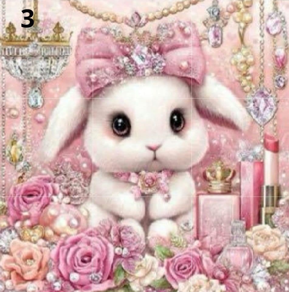 在庫パネル生地ご紹介 ④　うさぎちゃんパネル生地　ハンドメイド