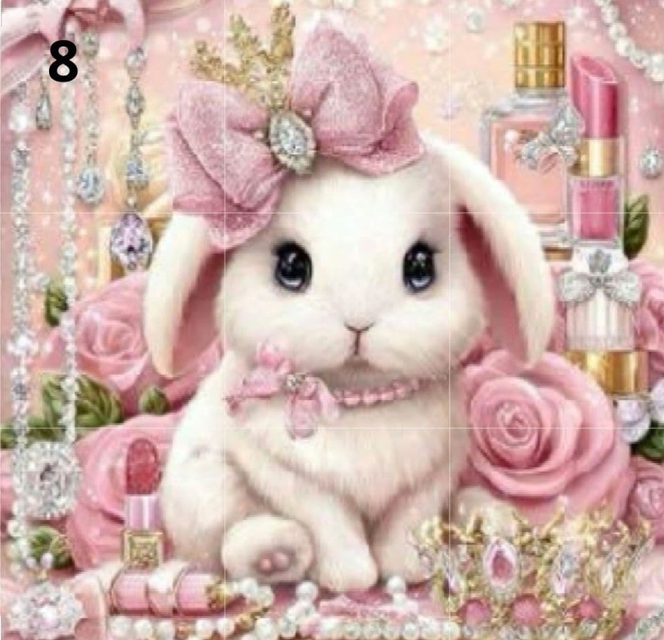 在庫パネル生地ご紹介 ④　うさぎちゃんパネル生地　ハンドメイド