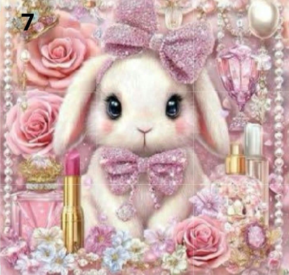 在庫パネル生地ご紹介 ④　うさぎちゃんパネル生地　ハンドメイド