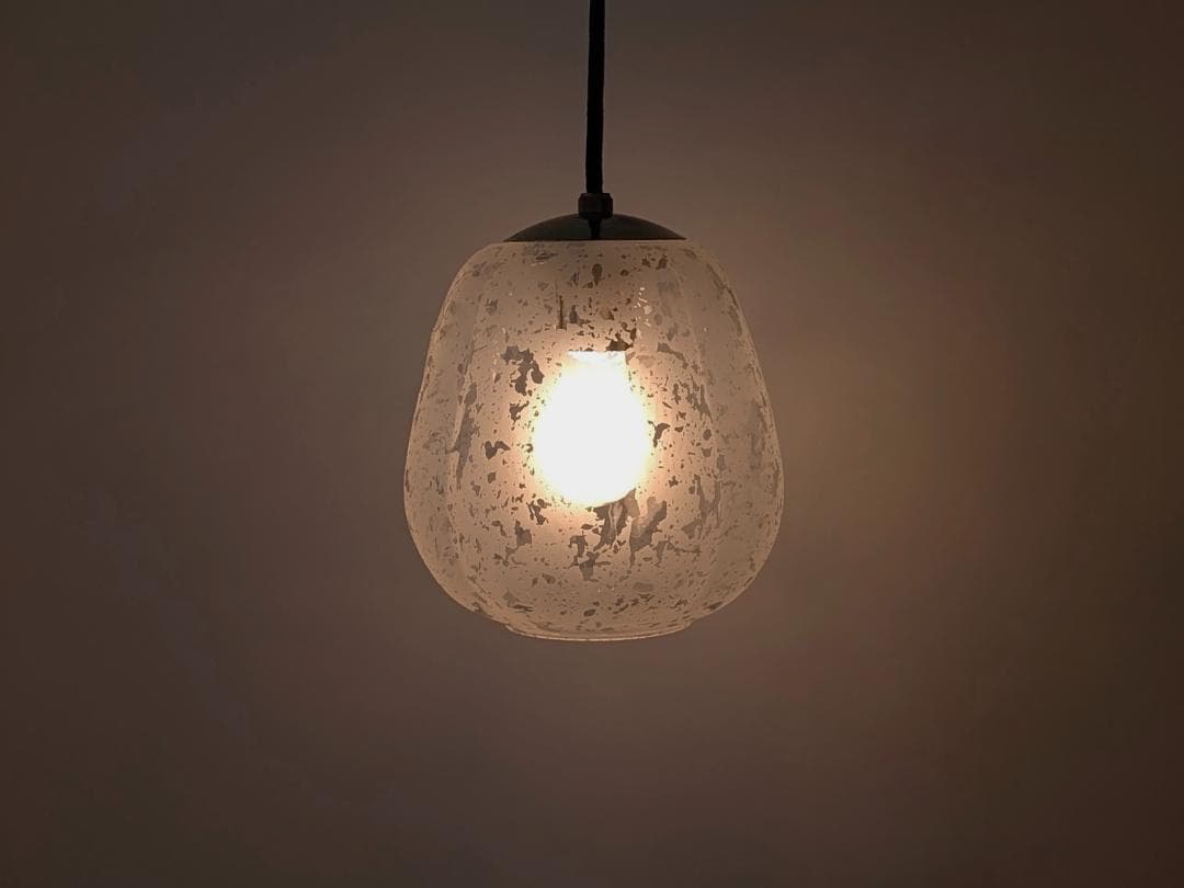 ビンテージ ガラス ペンダントランプ かぼちゃ型 ジャパンディ レトロポップ