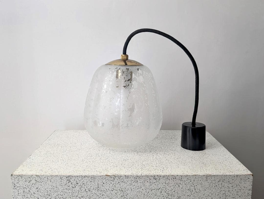 ビンテージ ガラス ペンダントランプ かぼちゃ型 ジャパンディ レトロポップ