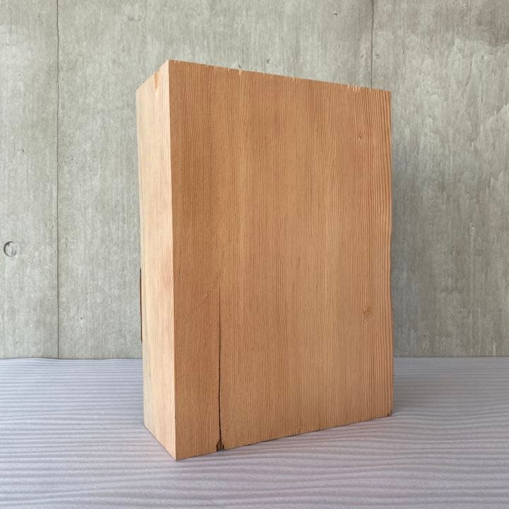 米松の変形直方体のディスプレイ置物(平中) -1