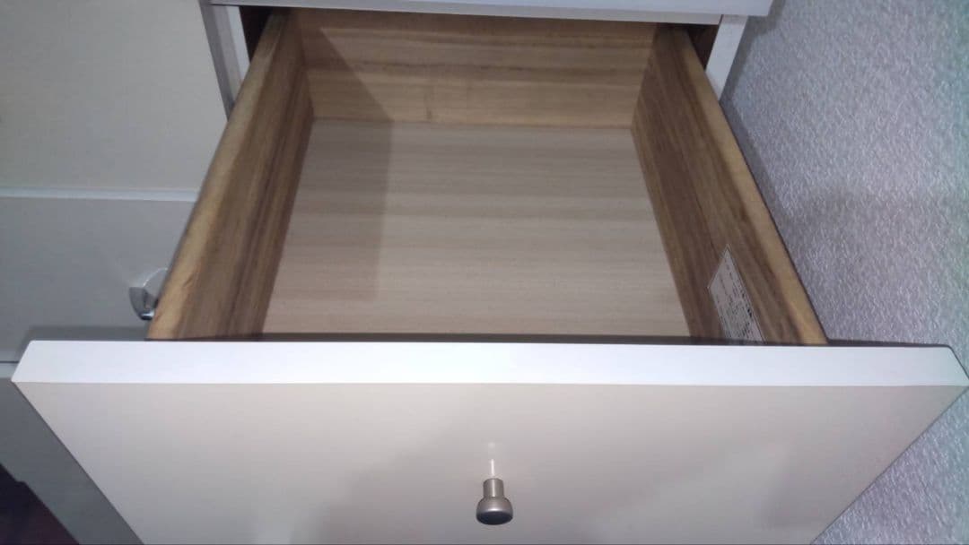 国産　大川家具　ホワイト 5段チェスト