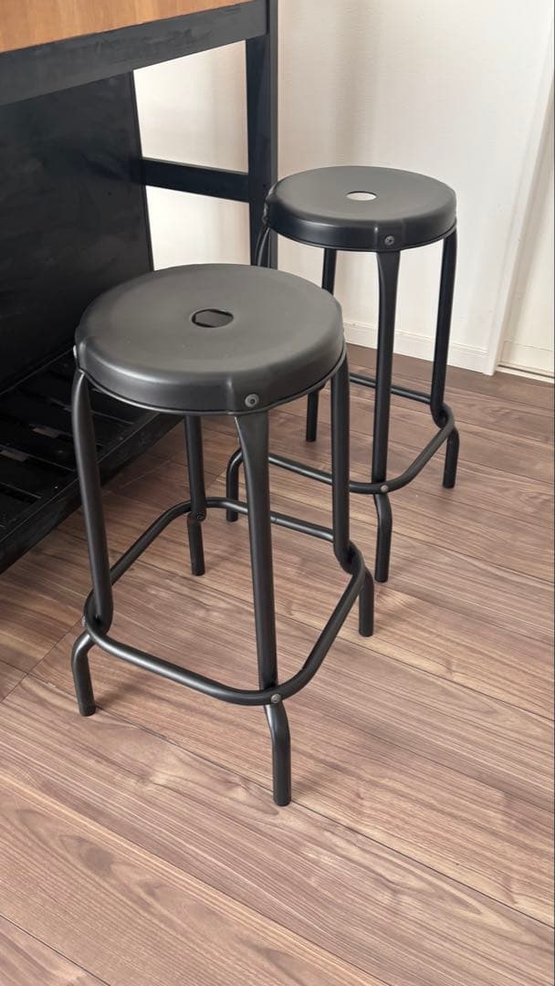 IKEA アイランドキッチン　カスタム　テーブル　スツール4脚　引き取り限定