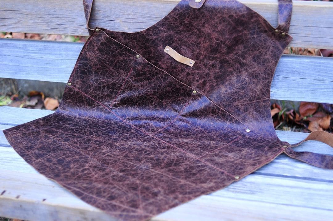 本革　エプロン　美容師向け　DIYバーベキュー