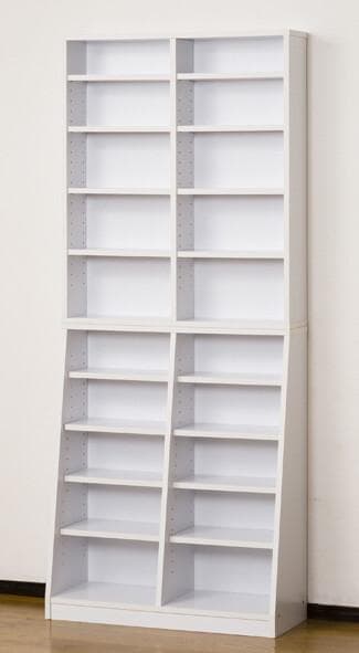 大容量　ホームシェルフ　W75　本棚　稼働棚　ＣＤ　ＤＶＤ　収納棚