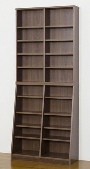 大容量　ホームシェルフ　W75　本棚　稼働棚　ＣＤ　ＤＶＤ　収納棚