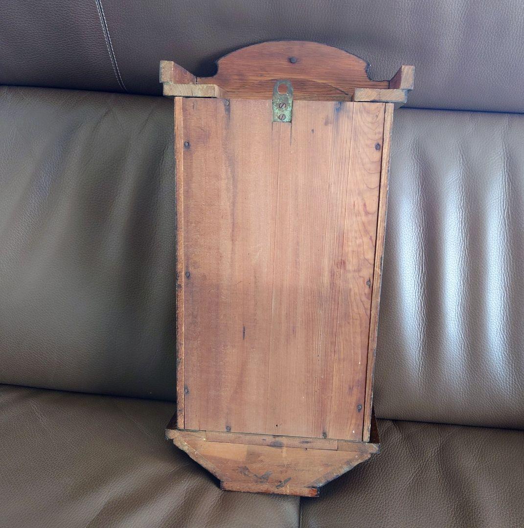 〈完動・美品〉今津菊次郎時計店菱ＫＩ印　筋硝子　宮型ゼンマイ振り子時計　古時計