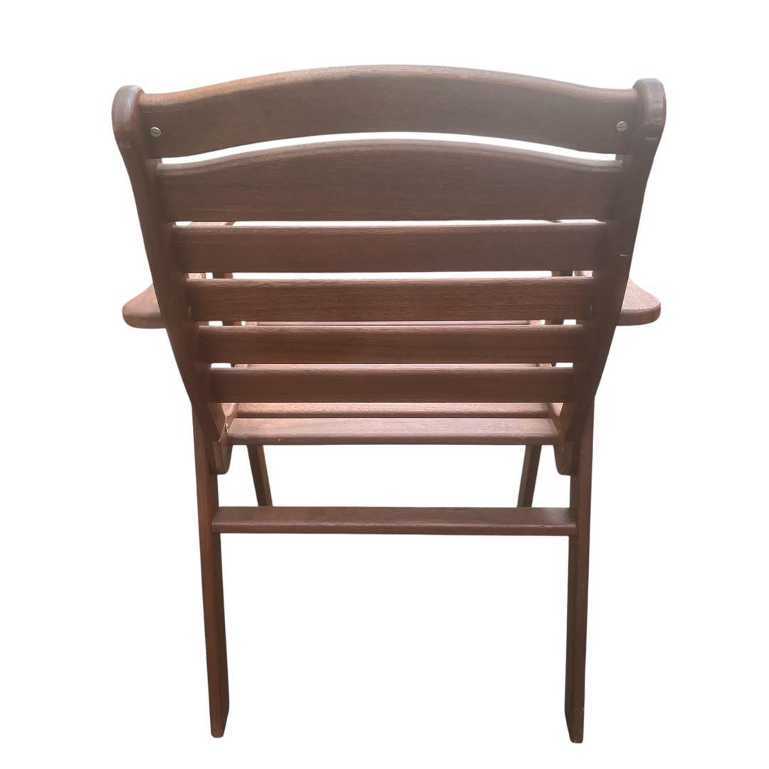 ガーデンチェア　ウッドチェア　デッキチェア　無垢材　チーク材　木製　庭