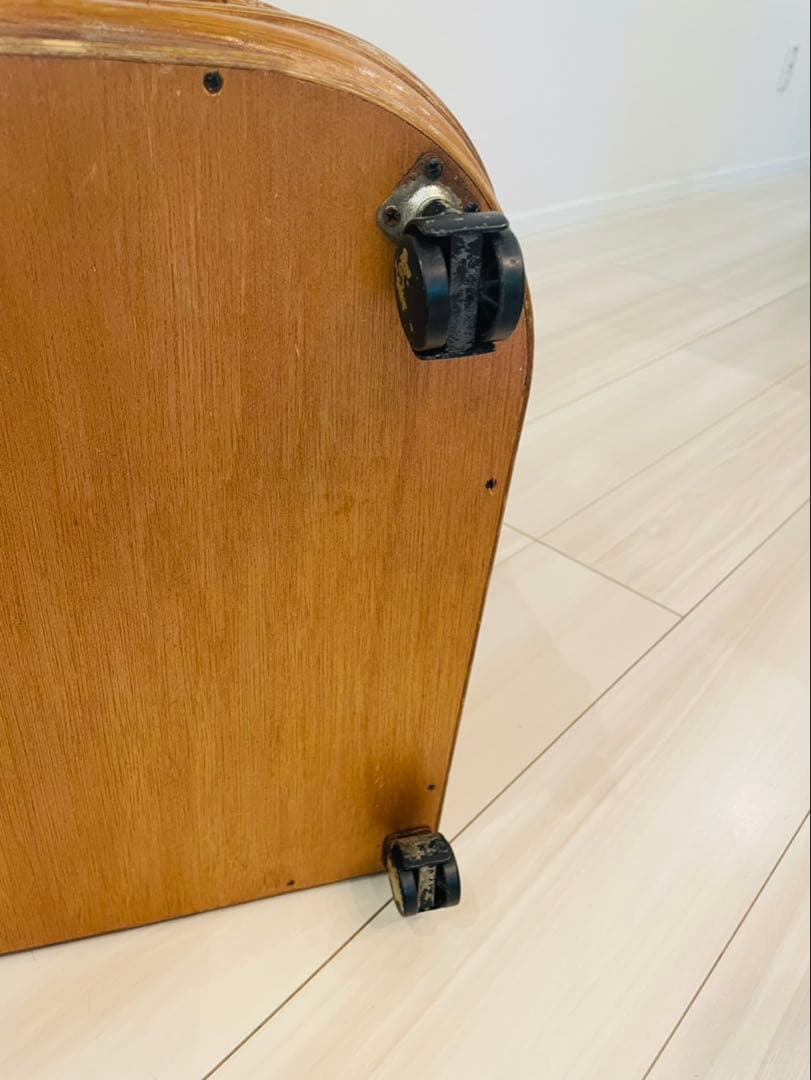 ヴィンテージ ラタン テレビラック 籐家具 収納 昭和レトロ