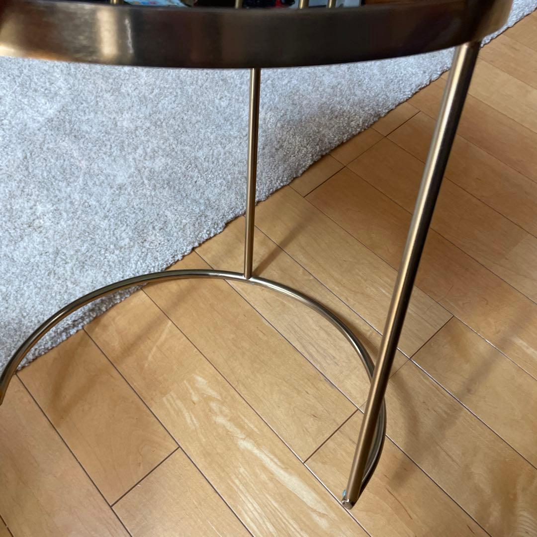 ZARA  ガラステーブル サイドテーブル ゴールド ザラホーム ロー