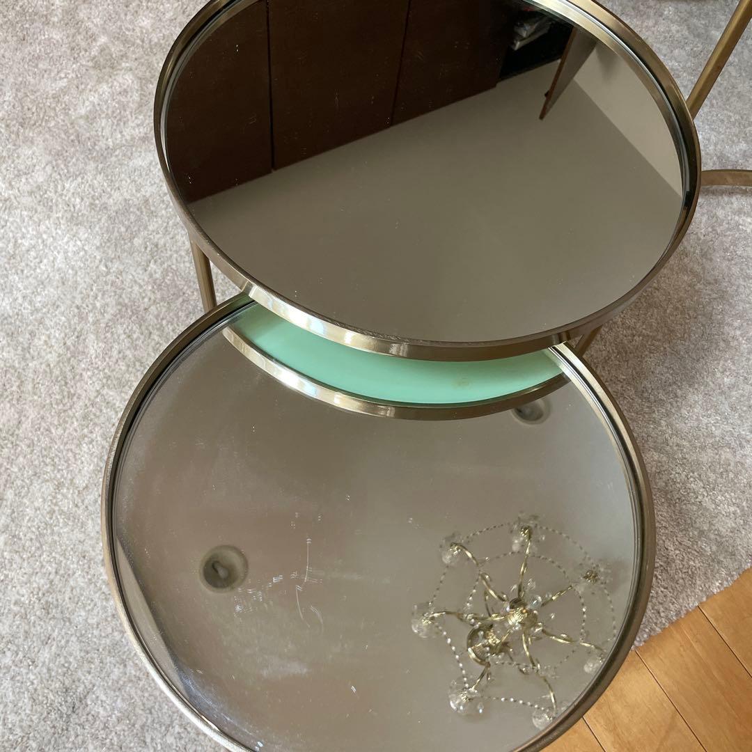 ZARA  ガラステーブル サイドテーブル ゴールド ザラホーム ロー
