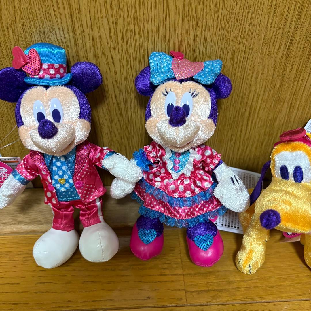 オマケ付き)ミニパル ぬいぐるみバッジ ミッキー ミニー プルート