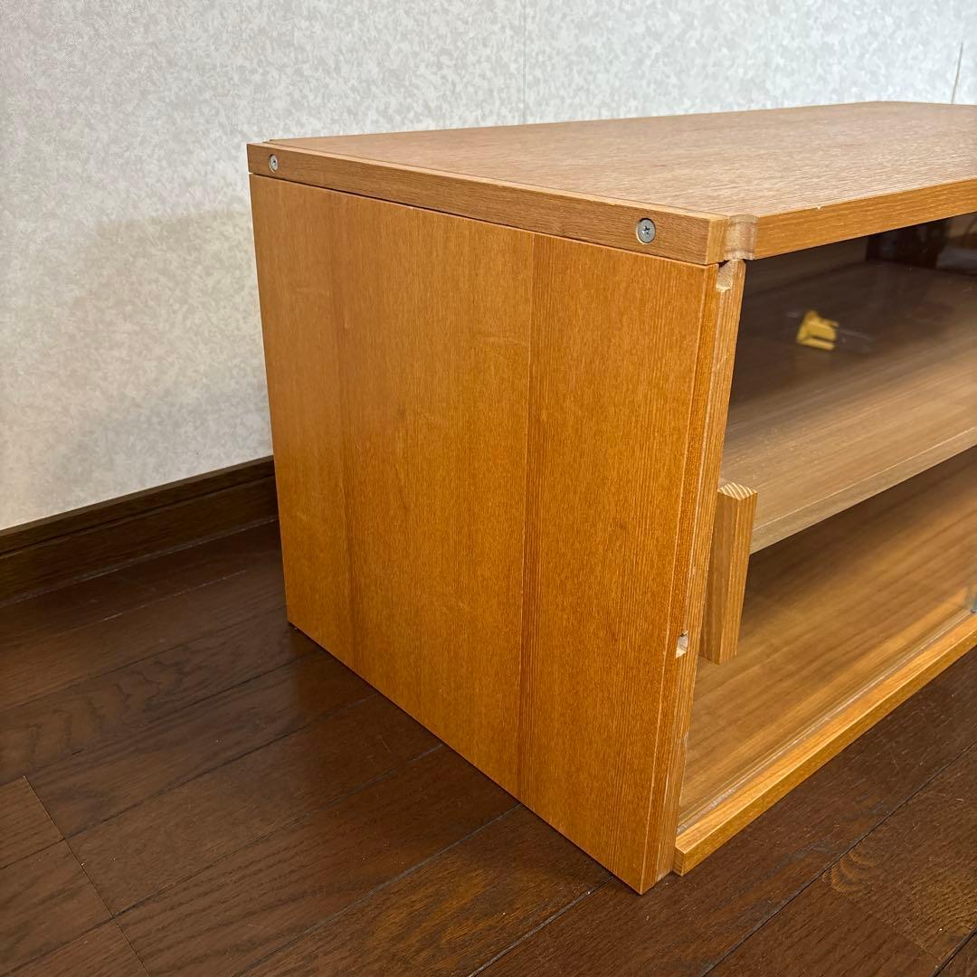 【良品】無印良品 ステンレスユニットシェルフ 用 収納 ボックス ガラス引き戸