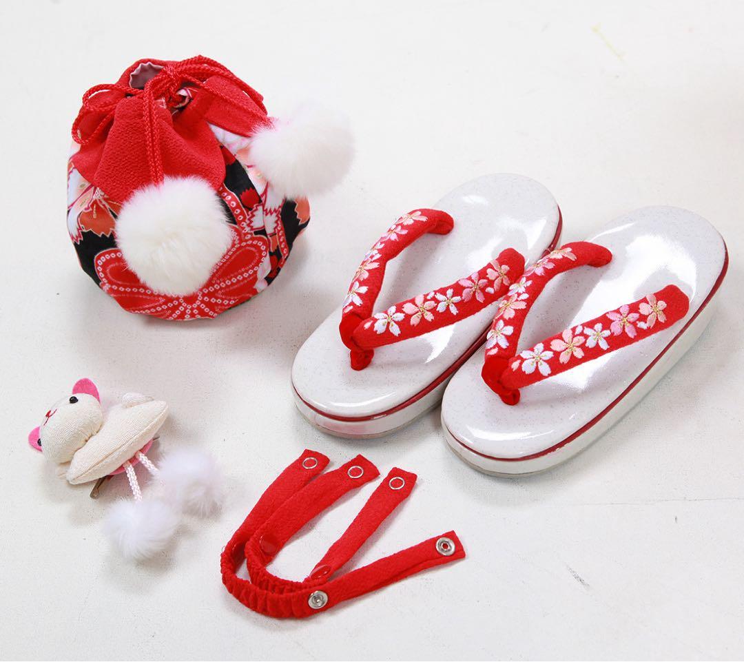 七五三用 赤と黒の花柄RYOKO KIKUCHI