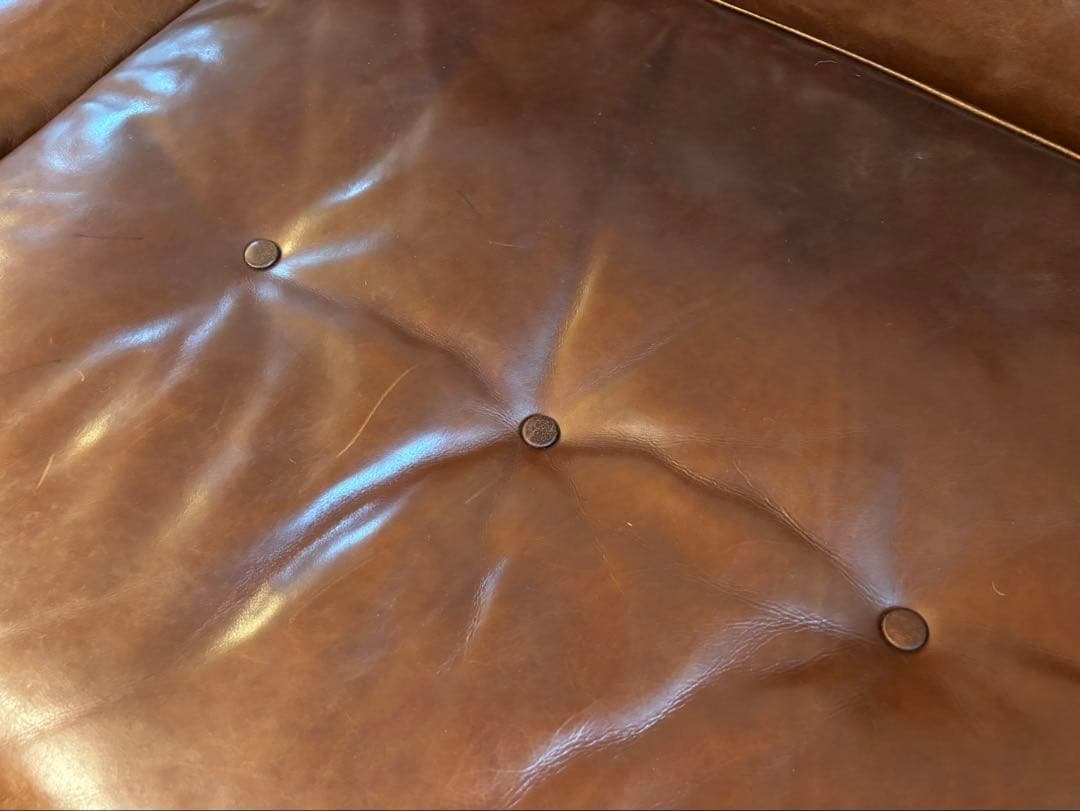 acme furniture grandview sofa ブラウンレザーソファ