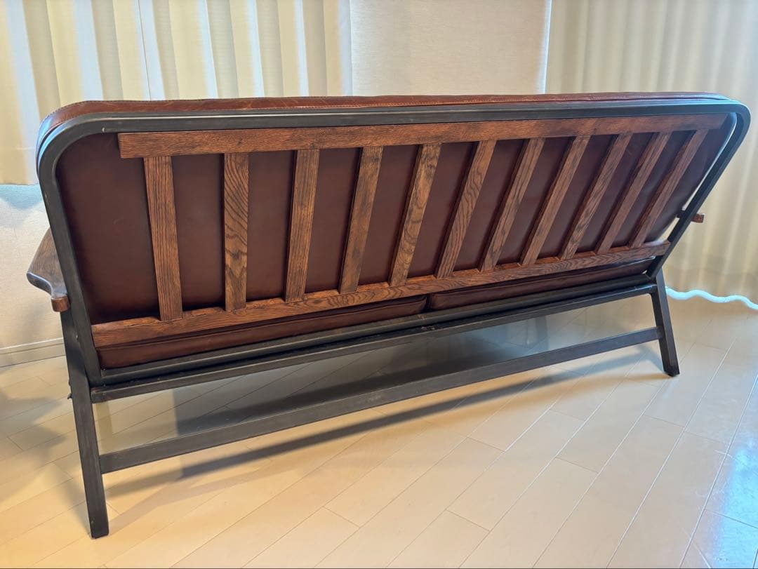 acme furniture grandview sofa ブラウンレザーソファ