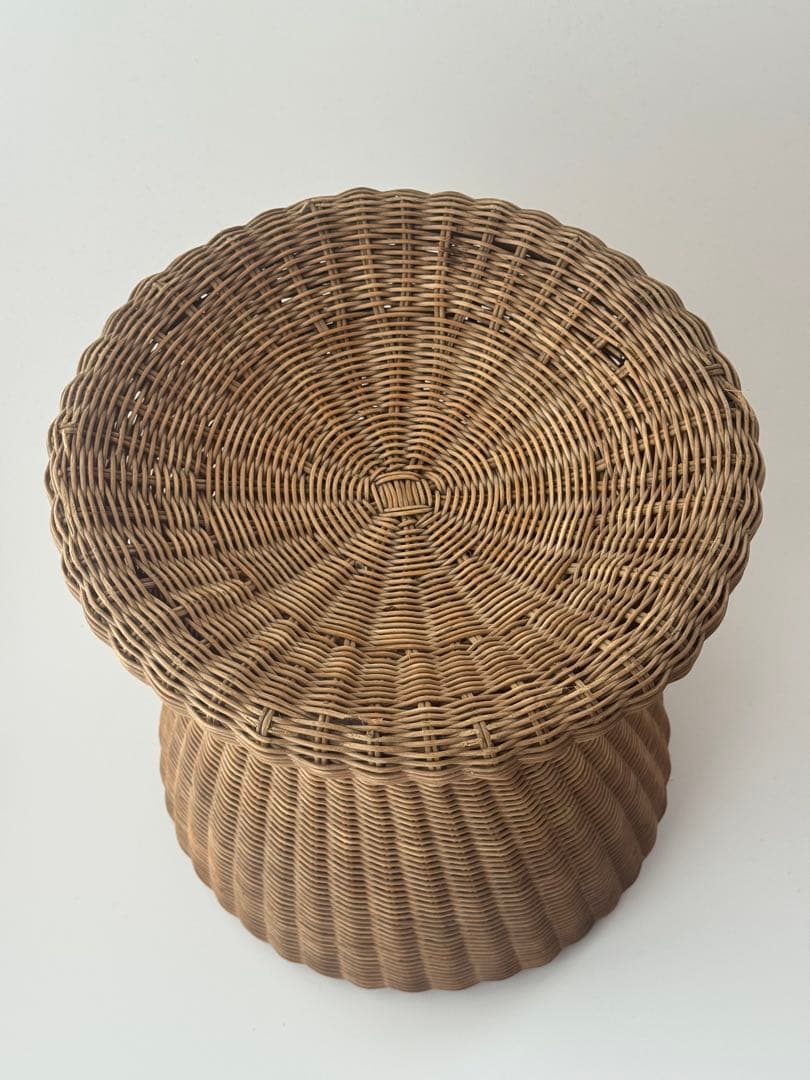 ヴィンテージ 民藝 ミッドセンチュリー スツール 籐編み ラタン椅子 インテリア