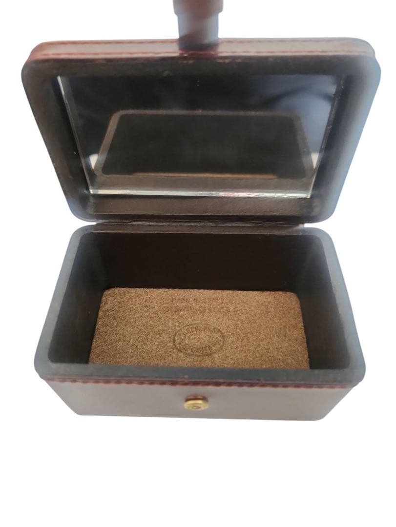 Maleci イタリア製 レザー ジュエリーボックス ミラー付き - メルカリ