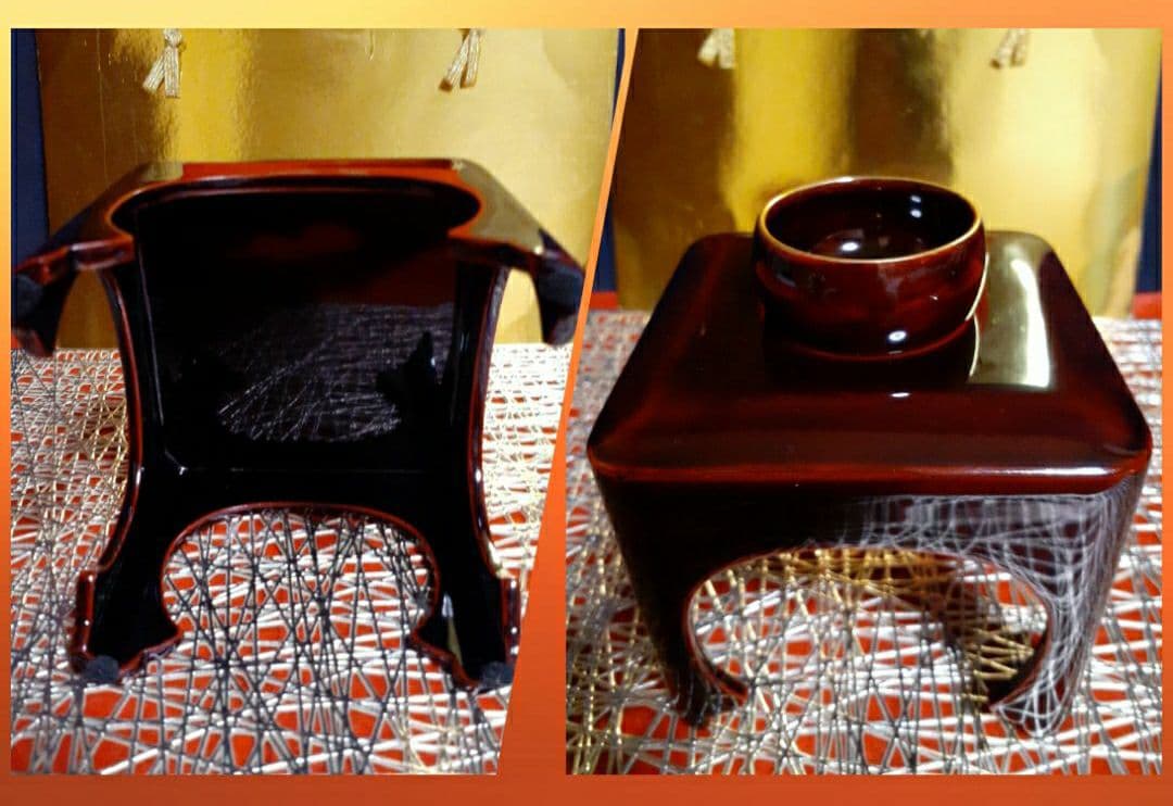 《特製 塩田 由治謹製》溜 天然木 屠蘇器