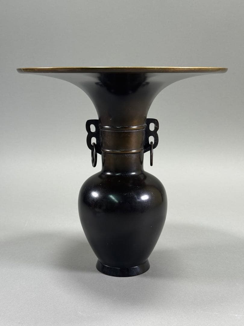 いけばな 池坊 唐銅花瓶 立花 花器 花瓶 華道具高さ:24.5cm - メルカリ