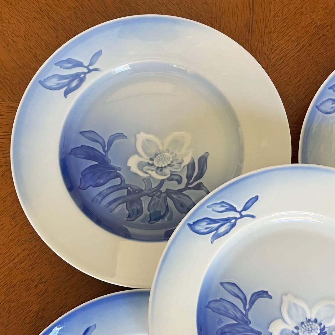 希少品】B&G ビングオーグレンダール☆クリスマスローズ☆デザート皿 5