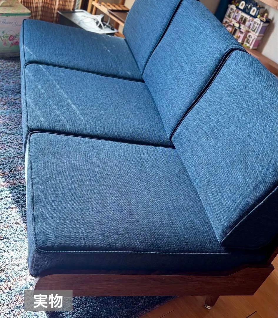 【美品未使用・直接引取り値段割引します！終了間近】ソファ ネイビー 直接or配送