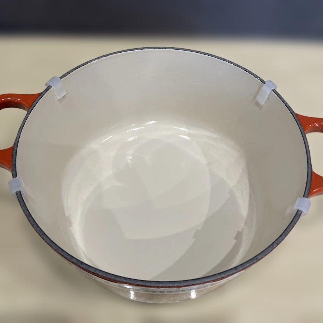 未開封 ル・クルーゼ ココット ロンド 22cm カイエン&スチーマーセット