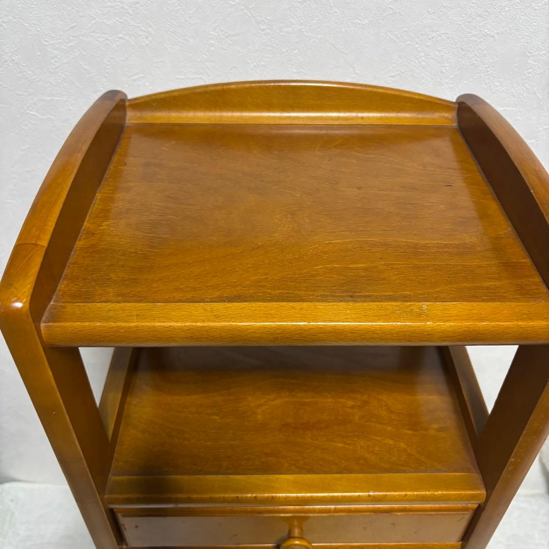 希少　karimoku カリモク オールドカリモク ラタン 籐 ミニキャビネット