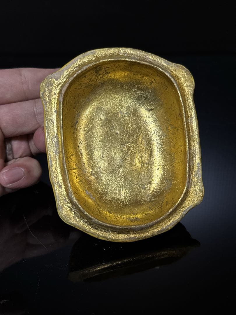 平安 真清水 蔵六 造 交跡 内金箔張 大亀 香合 桐共箱付 - メルカリ